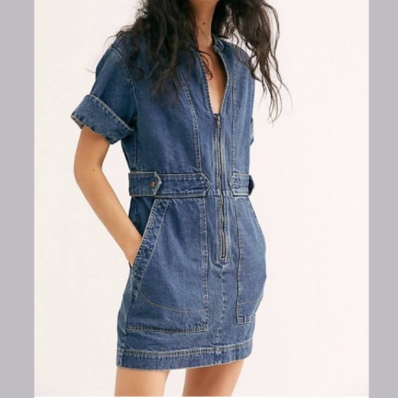 Free People | Dresses | Free People Dream On Denim Mini Dress Size S |  Poshmark